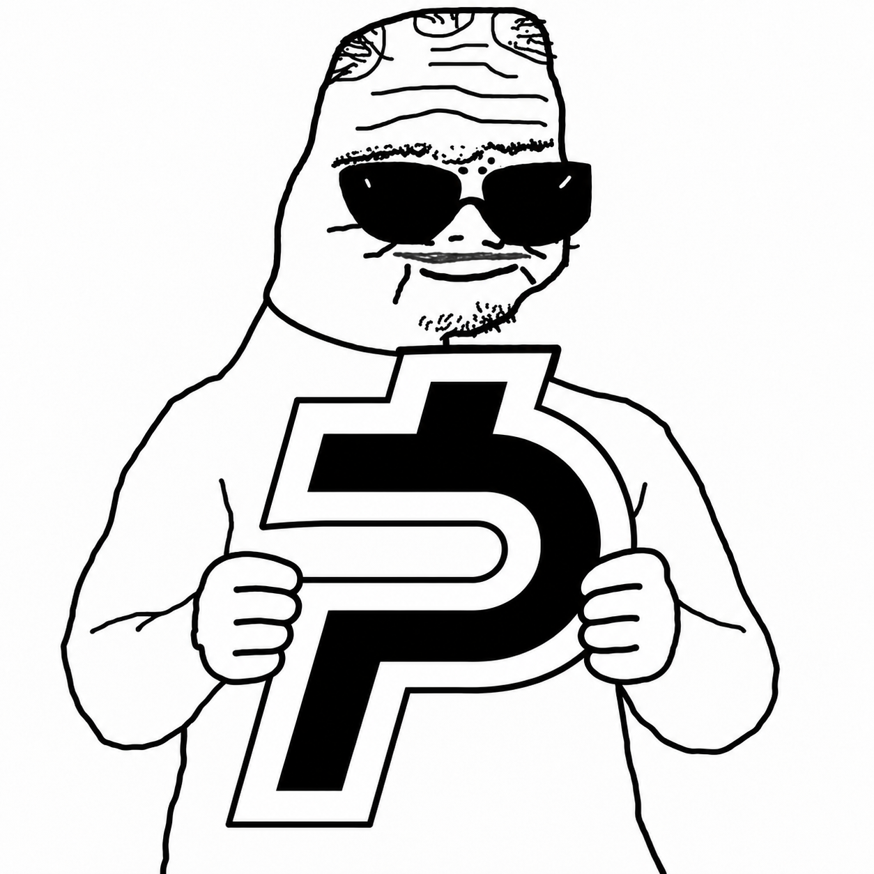 Unc Paid wearing dark sunglasses and holding a Pump logo